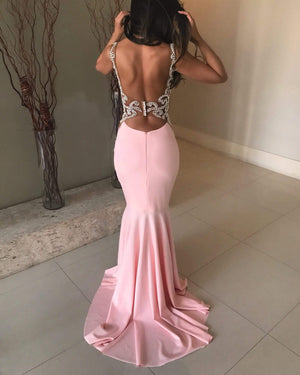 Long Dress Ilusion Bordado
