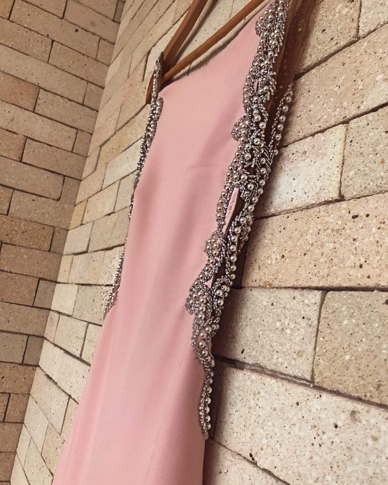 Long Dress Ilusion Bordado