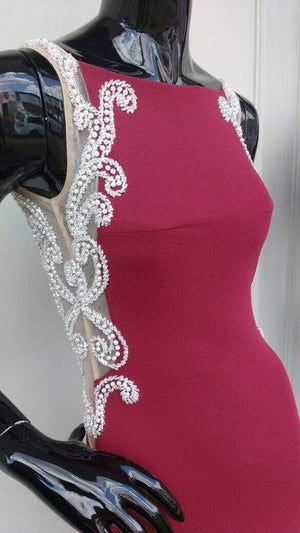 Long Dress Ilusion Bordado