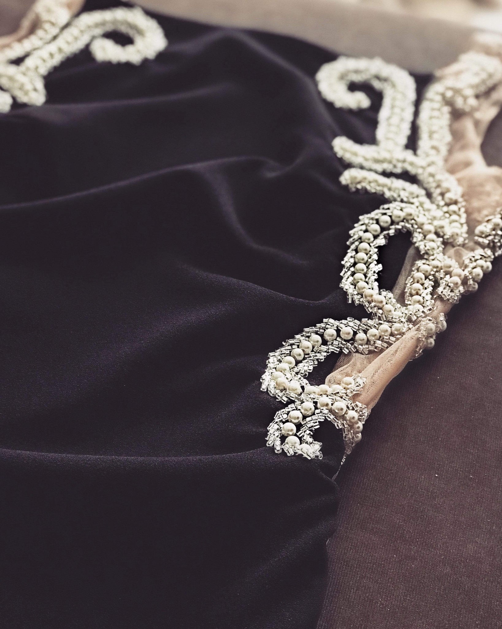 Long Dress Ilusion Bordado